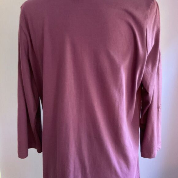 Pretty Purple Button Down Tunic Size XL - Picture 6 of 11